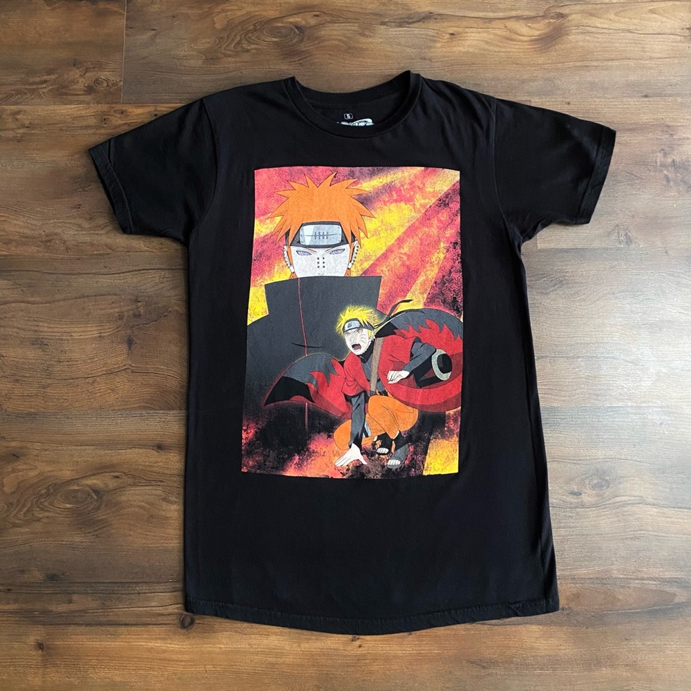 Naruto Shippuden Black Graphic Tee Size S